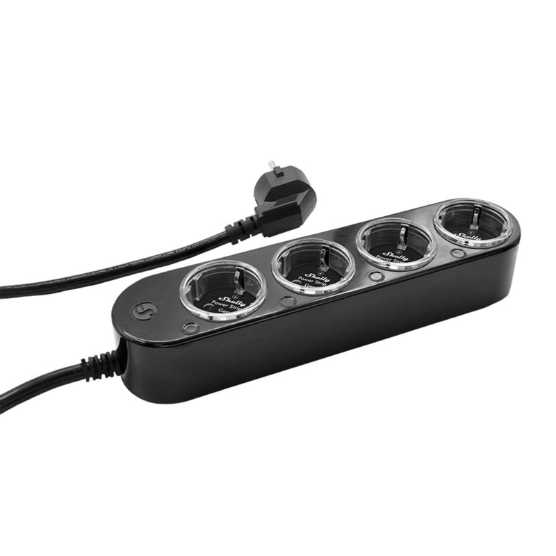 Afbeelding laden in galerijviewer, Shelly power strip gen4 stekkerdoos (zwart, wifi, bluetooth, zigbee)