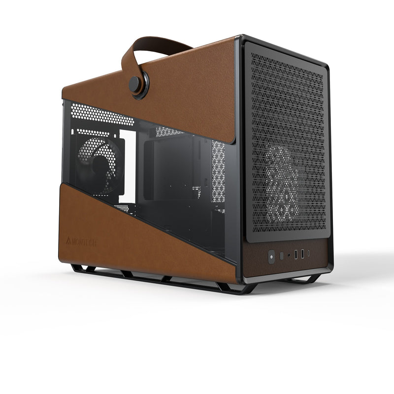 Afbeelding laden in galerijviewer, Montech heritage midi tower behuizing (zwart beige | 2x usb-a | 1x usb-c)