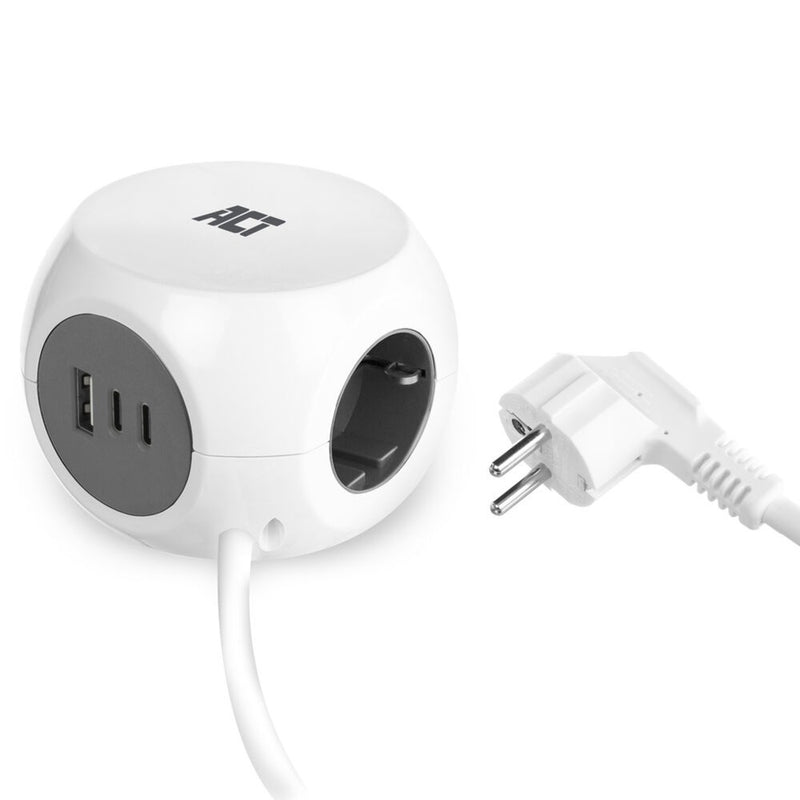 Afbeelding laden in galerijviewer, Act stekkerdoos ac2420 wit