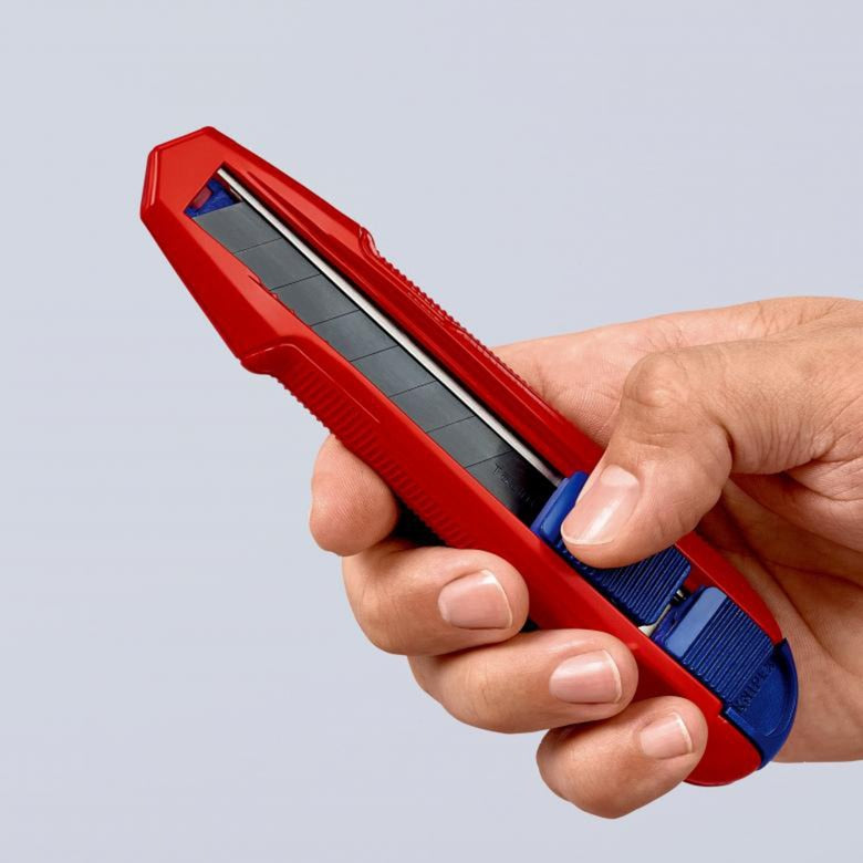 Afbeelding laden in galerijviewer, Knipex cutix universele mes stanleymes (rood blauw, incl. 2 mesbladen)