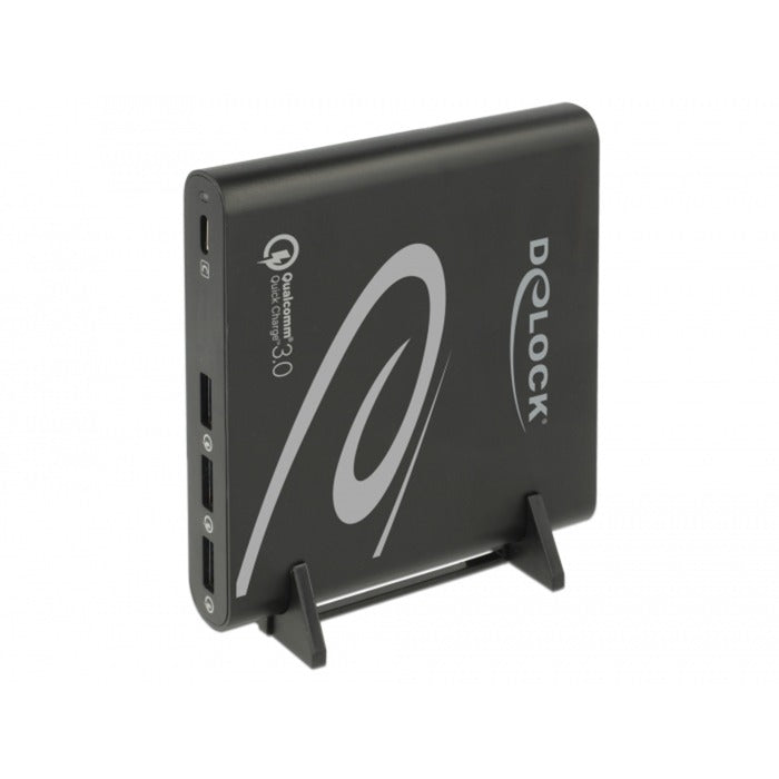 Afbeelding laden in galerijviewer, Delock usb oplader 1x usb type-c + 3x usb type-a (zwart)