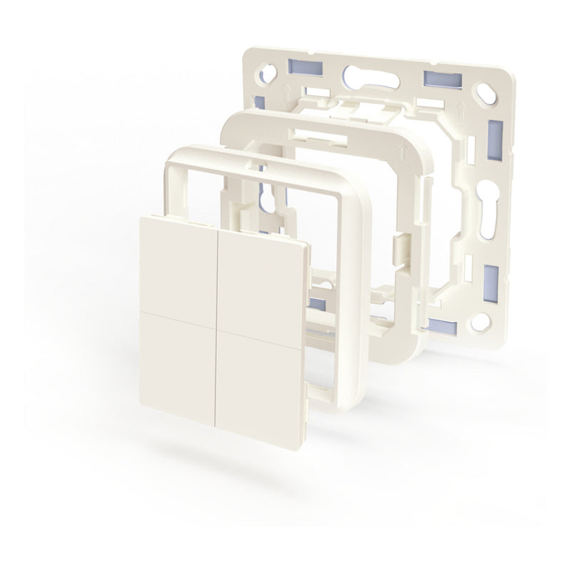 Afbeelding laden in galerijviewer, Shelly blu wall switch 4 + busch-jaeger adapter schakelaar (wit, bluetooth 4.2)