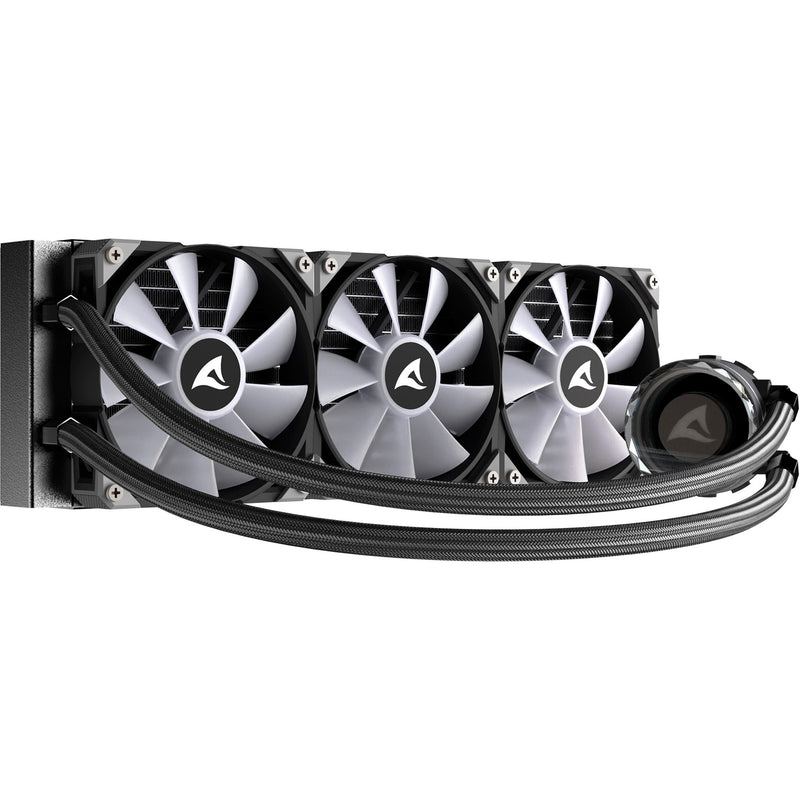 Afbeelding laden in galerijviewer, Sharkoon s90 rgb waterkoeling (zwart, 4-pins pwm fan-connector)