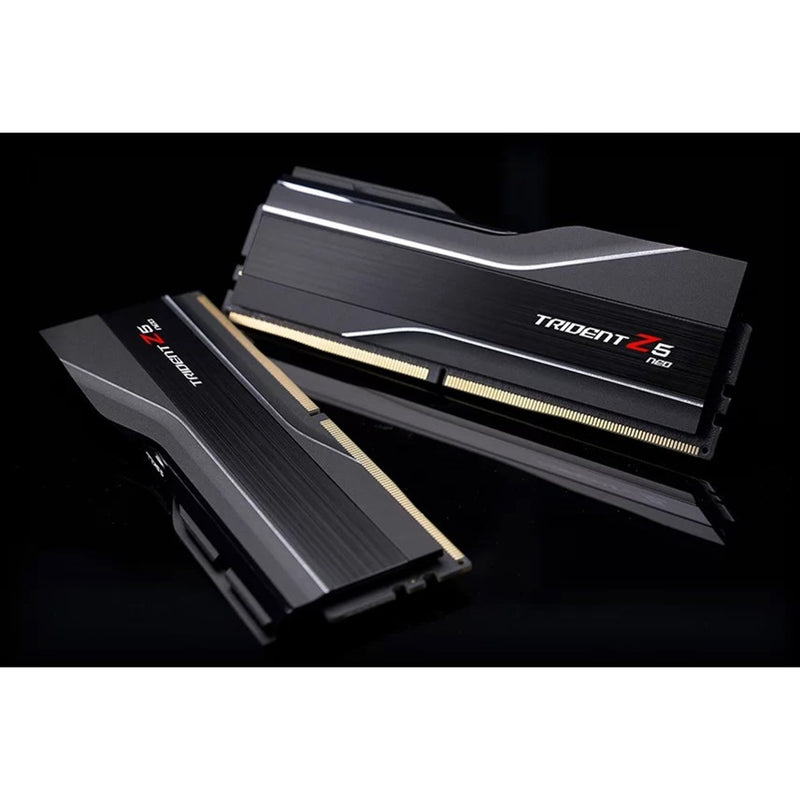 Afbeelding laden in galerijviewer, G.skill 64 gb ddr5-6000 (2x 32 gb) kit werkgeheugen (zwart, f5-6000j3238g32gx2-tz5n, trident z5 neo, expo)