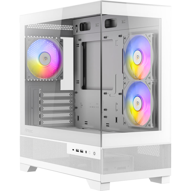 Afbeelding laden in galerijviewer, Antec cx500m argb mini tower behuizing (wit | 2x usb-a | 1x usb-c | tempered glass)