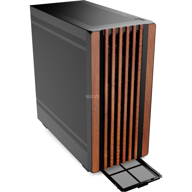 Afbeelding laden in galerijviewer, Sharkoon rebel c70m rgb midi tower behuizing (zwart houtkleur | 2x usb-a | 1x usb-c | rgb)