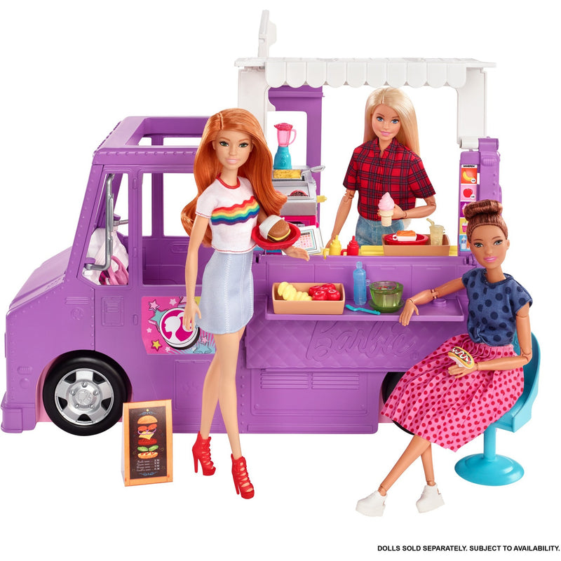 Afbeelding laden in galerijviewer, Barbie fresh 'n' fun food truck poppen accessoires