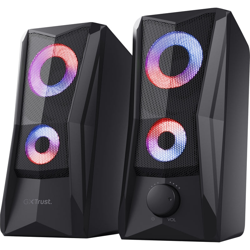 Afbeelding laden in galerijviewer, Trust gxt 606 javv rgb verlichte 2.0 speakerset pc-luidspreker (zwart)