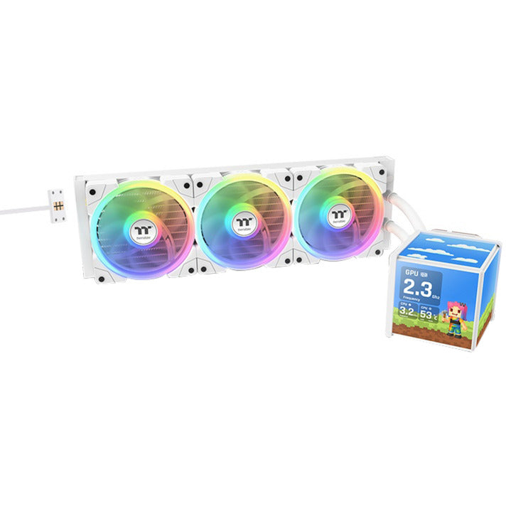Afbeelding laden in galerijviewer, Thermaltake minecube 360 ultra argb sync aio liquid cooler - snow edition waterkoeling (wit)