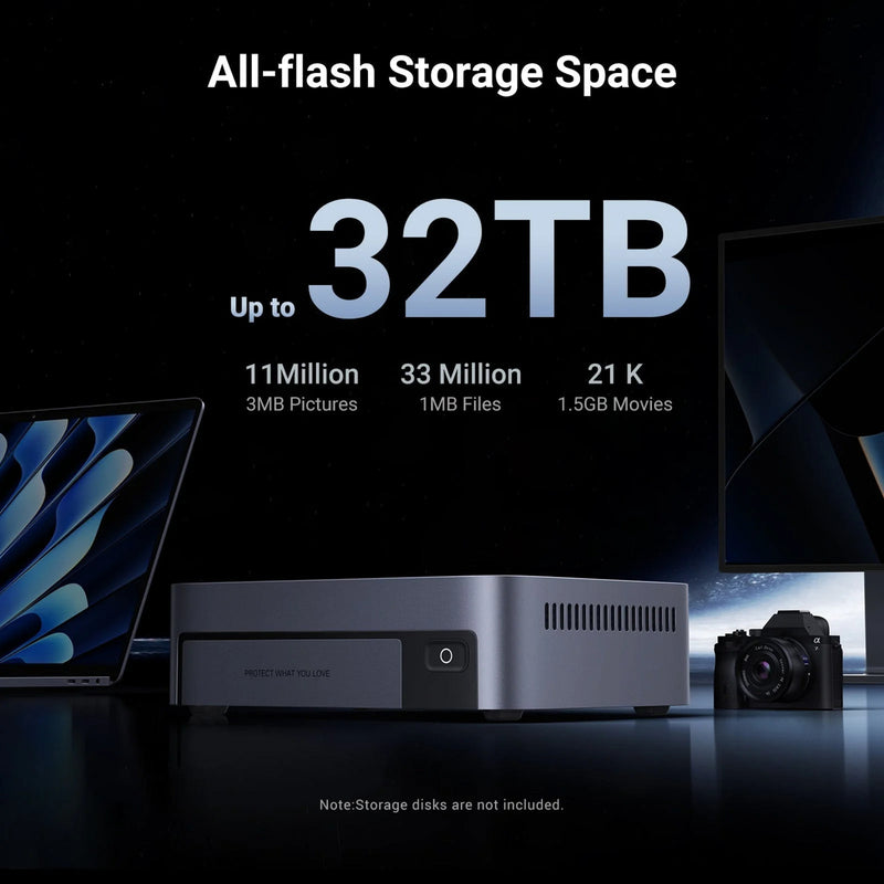 Afbeelding laden in galerijviewer, Ugreen nasync dxp480t plus (grijs, wifi, 1x 10gbe, hdmi, thunderbolt 4 (40 gb s))