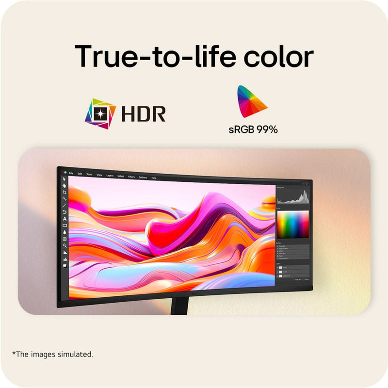 Afbeelding laden in galerijviewer, Lg ultrawide 34u601b-b 34 curved monitor (zwart, hdmi, displayport, amd freesync, 120 hz)