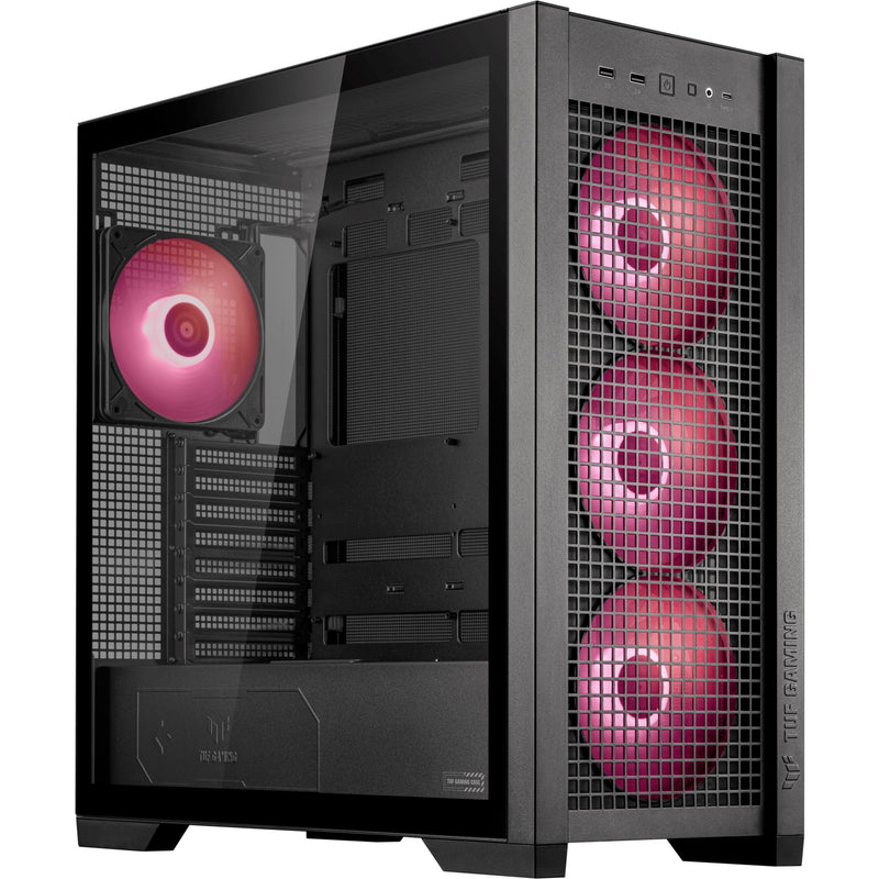 Afbeelding laden in galerijviewer, Asus tuf gaming gt302 argb midi tower behuizing (zwart | 2x usb-a | 1x usb-c | rgb | tempered glass)