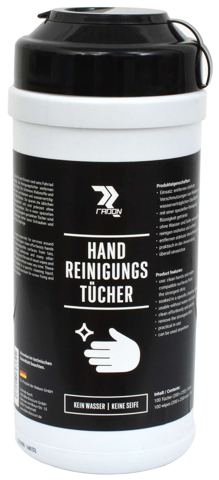 Afbeelding laden in galerijviewer, Radon hand cleaning wipes 100 pieces