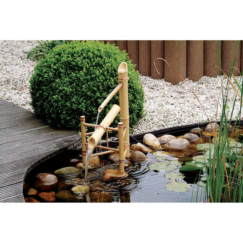 Afbeelding laden in galerijviewer, Ubbink acquaarte - bamboe watertuimelaar waterornament (bruin)