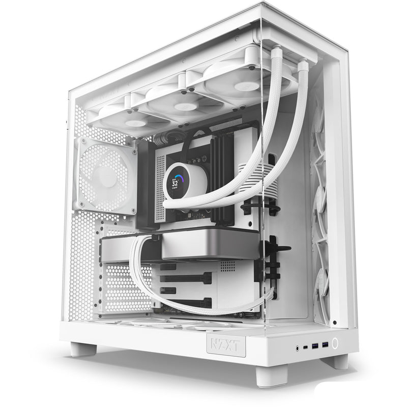 Afbeelding laden in galerijviewer, Nzxt h6 flow midi tower behuizing (wit | 2x usb-a | 1x usb-c | tempered glass)