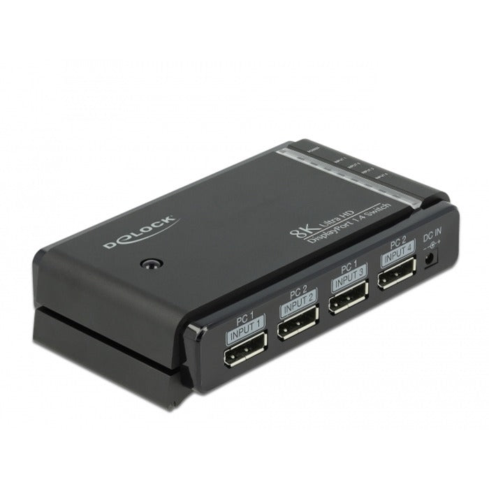 Afbeelding laden in galerijviewer, Delock displayport switch 2x 2 displayport in naar 1x 2 displayport out (zwart)