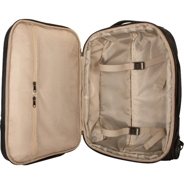 Afbeelding laden in galerijviewer, Targus 15.6” ecosmart mobile tech traveler rolling backpack trolley (zwart)