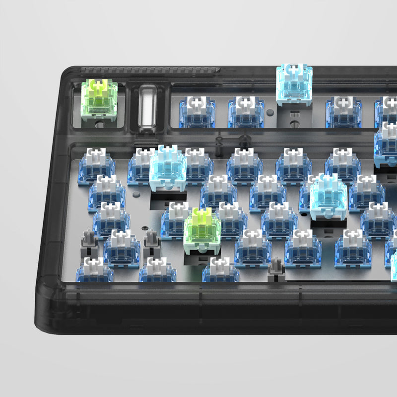 Afbeelding laden in galerijviewer, Iqunix og80 dark side wireless mechanical keyboard (zwart, us lay-out (qwerty), gateron red, 80% (tkl), rgb leds, hot-swappable, pbt, 2.4ghz | bluetooth 5.1 | usb-c)