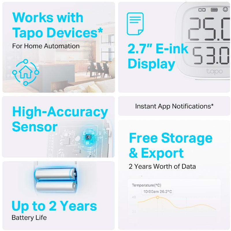 Afbeelding laden in galerijviewer, Tp-link tapo t315 slimme temperatuur- en vochtigheidsmonitor sensor