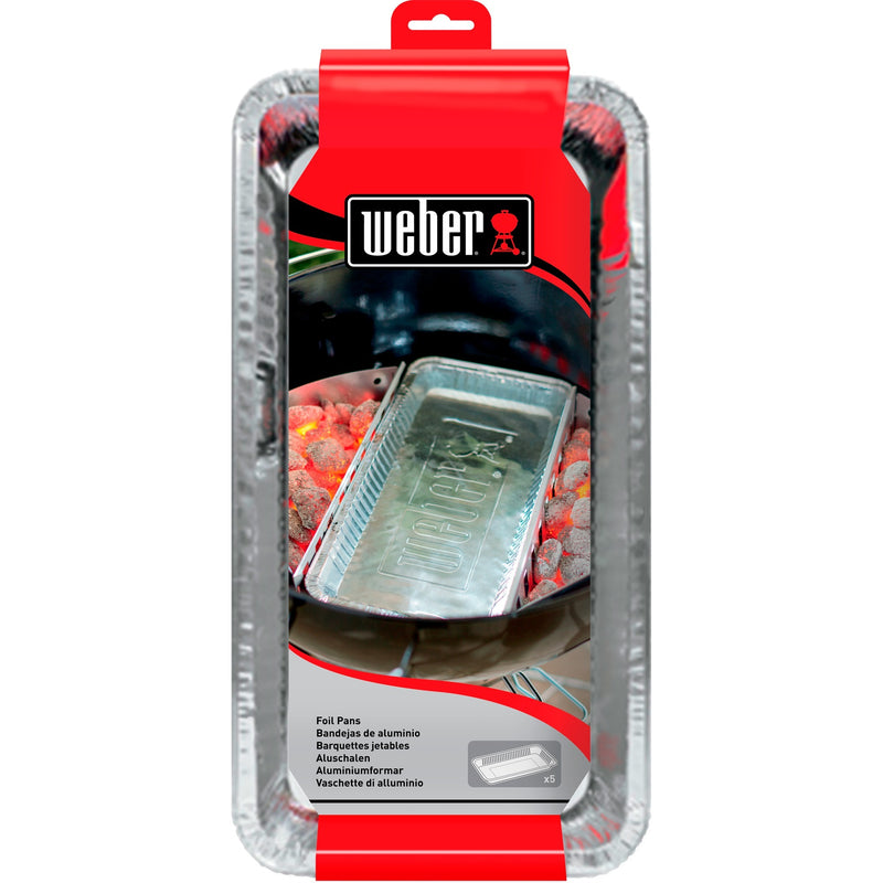 Afbeelding laden in galerijviewer, Weber lekbakjes druipschaal (zilver, 5 stuks)