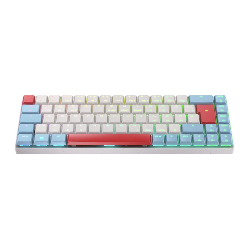 Afbeelding laden in galerijviewer, Cherry mx-lp 2.1 compact wireless rgb mechanisch toetsenbord (wit, us lay-out (qwerty), mx low profile speed, 65%, rgb, abs keycaps, 2.4 ghz | bluetooth 5.2 | usb-c)