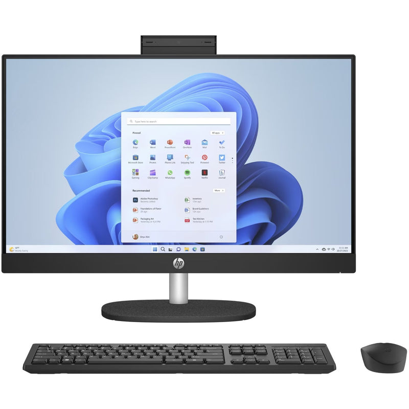 Afbeelding laden in galerijviewer, Hp 24-cr0050nd all-in-one (895r0ea) all-in-one pc (zwart | r5 7520u | radeon graphics | 8 gb | 512 gb ssd)