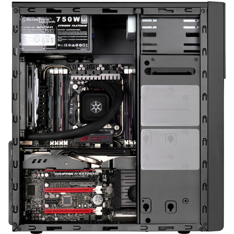 Afbeelding laden in galerijviewer, Silverstone sst-ps13b midi tower behuizing (zwart | 2x usb-a)