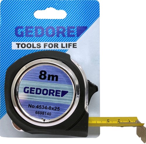 Afbeelding laden in galerijviewer, Gedore rolmaat - meetband 8 meter - 25 mm - 6453134