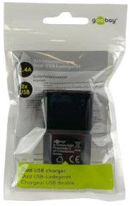 Afbeelding laden in galerijviewer, Enzo goobay usb lader haaks dubbel 2,4a zwart - 9550140