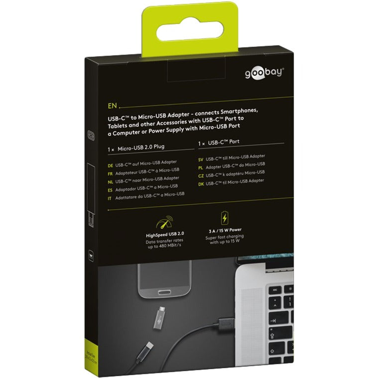 Afbeelding laden in galerijviewer, Goobay USB-C naar Micro-USB Adapter