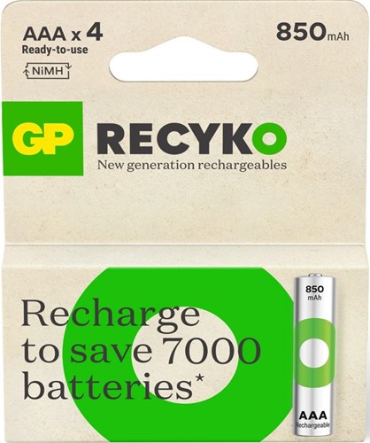 Afbeelding laden in galerijviewer, Gp oplaadbare aaa-batterijen 850mah nimh 4pk