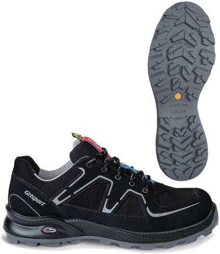 Afbeelding laden in galerijviewer, Grisport safety cross safety nordic 33603 laag s3 zwart zilver - maat 39 - 00.049.008.39