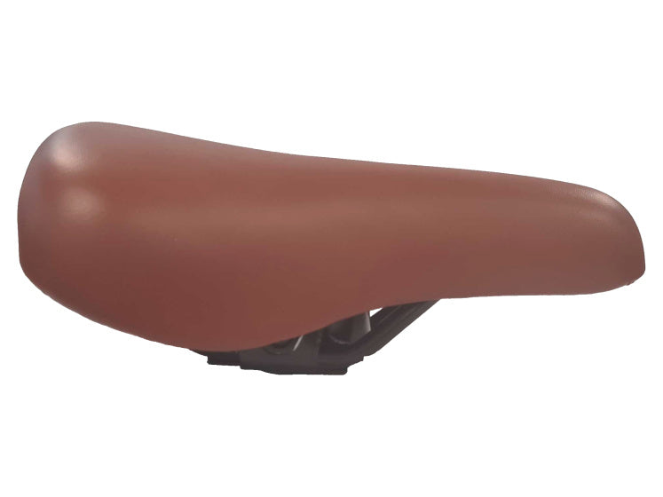 Afbeelding laden in galerijviewer, Hi-point zadel voor kinderfiets 12 of 14 inch imitatieleer bruin