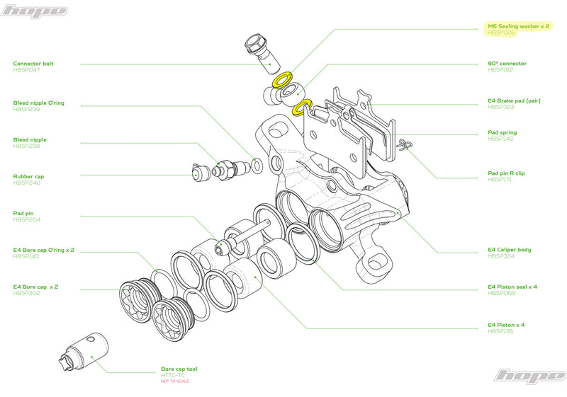 Afbeelding laden in galerijviewer, Hope m6 copper washers for brake hose (10 pieces)