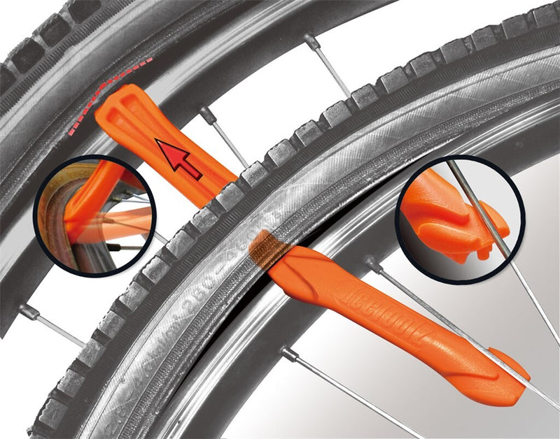 Afbeelding laden in galerijviewer, bandenafnemers oranje set van 3 stuks