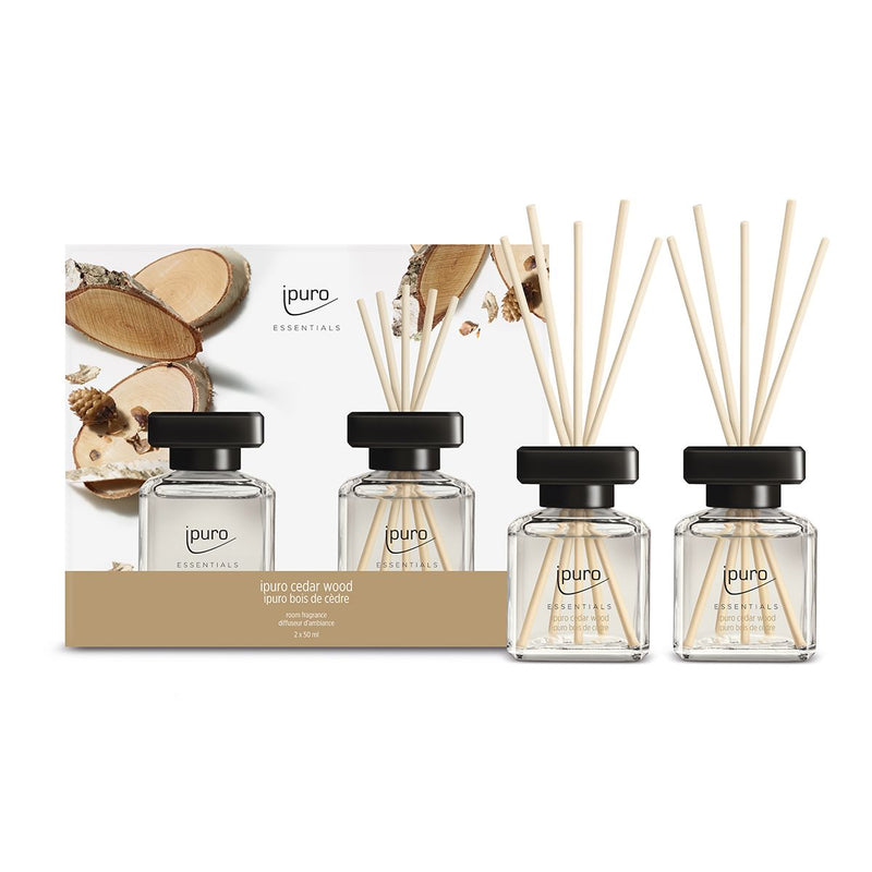 Afbeelding laden in galerijviewer, Ipuro geurdiffuser cedar wood 2 x 50 ml
