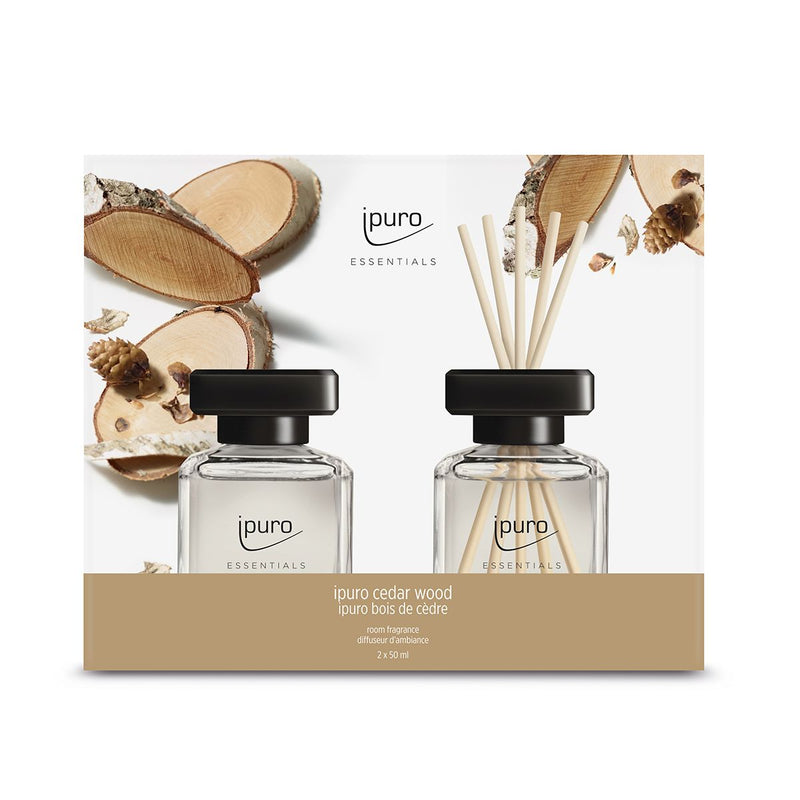 Afbeelding laden in galerijviewer, Ipuro geurdiffuser cedar wood 2 x 50 ml