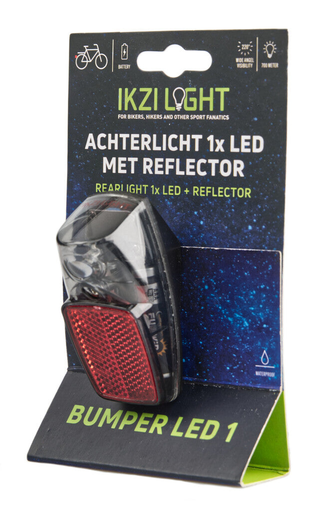 Afbeelding laden in galerijviewer, Ikzilight achterlicht reflector 1xled rood op kaart