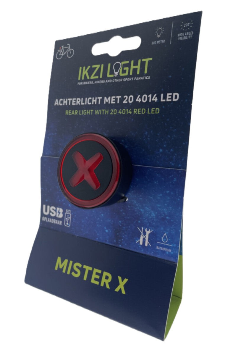 Afbeelding laden in galerijviewer, Buzaglo ikzilight achterlicht mr x met 4014 led, usb-oplaadbaar