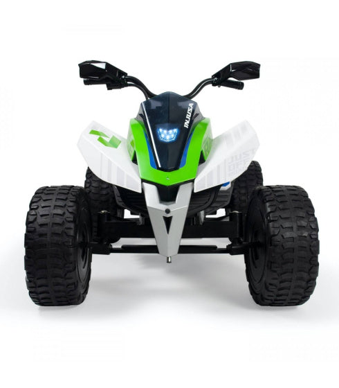 Afbeelding laden in galerijviewer, Injusa Elektrische kinderquad Rage 24V groen wit