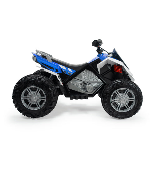 Afbeelding laden in galerijviewer, Injusa Rage elektrische kinderquad 12V blauw wit
