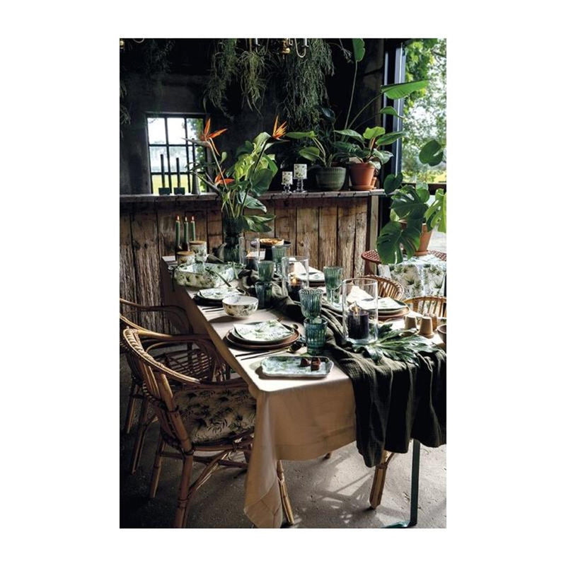 Afbeelding laden in galerijviewer, Ambiente kussenhoes 40x40cm jungle leaves white