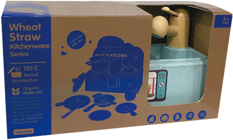 Afbeelding laden in galerijviewer, Kitchen toys speelgoed wastafel met keukenaccessoires gerecycled