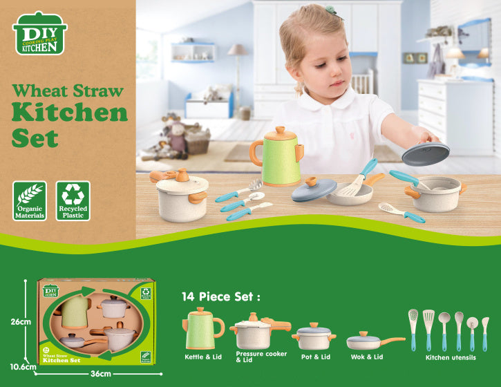 Afbeelding laden in galerijviewer, Kitchen toys kookgerei keukenaccessoires speelset gerecycled