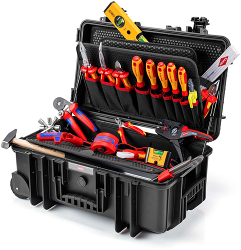 Afbeelding laden in galerijviewer, Knipex gereedschapskoffer robust26 move elektro | 23-delig - 00 21 33 e