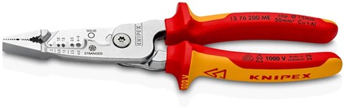 Afbeelding laden in galerijviewer, Knipex kabelstripper 5 in 1 kombitang vde | 200 mm - 1376200me