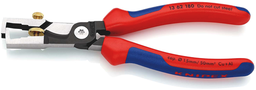 Afbeelding laden in galerijviewer, Knipex strix® striptangen met kabelschaar | meer-componentengrepen | zwart geatramenteerd - 13 62 180