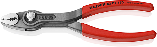Afbeelding laden in galerijviewer, Knipex twingrip voor- en zijsnijtang | antislip kunststof bekleed | grijs geatramenteerd | lengte 150 mm - 82 01 150