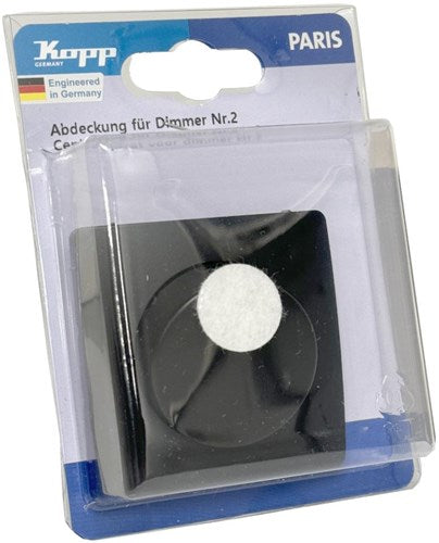 Afbeelding laden in galerijviewer, Enzo kopp paris mat zwart afdekplaat + knop dimmer - 4625230
