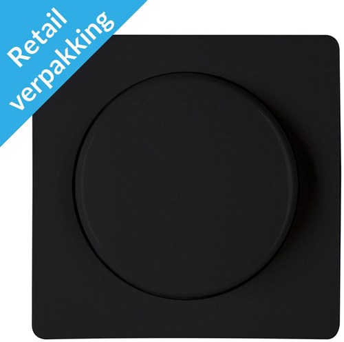 Afbeelding laden in galerijviewer, Enzo kopp paris mat zwart afdekplaat + knop dimmer - 4625230